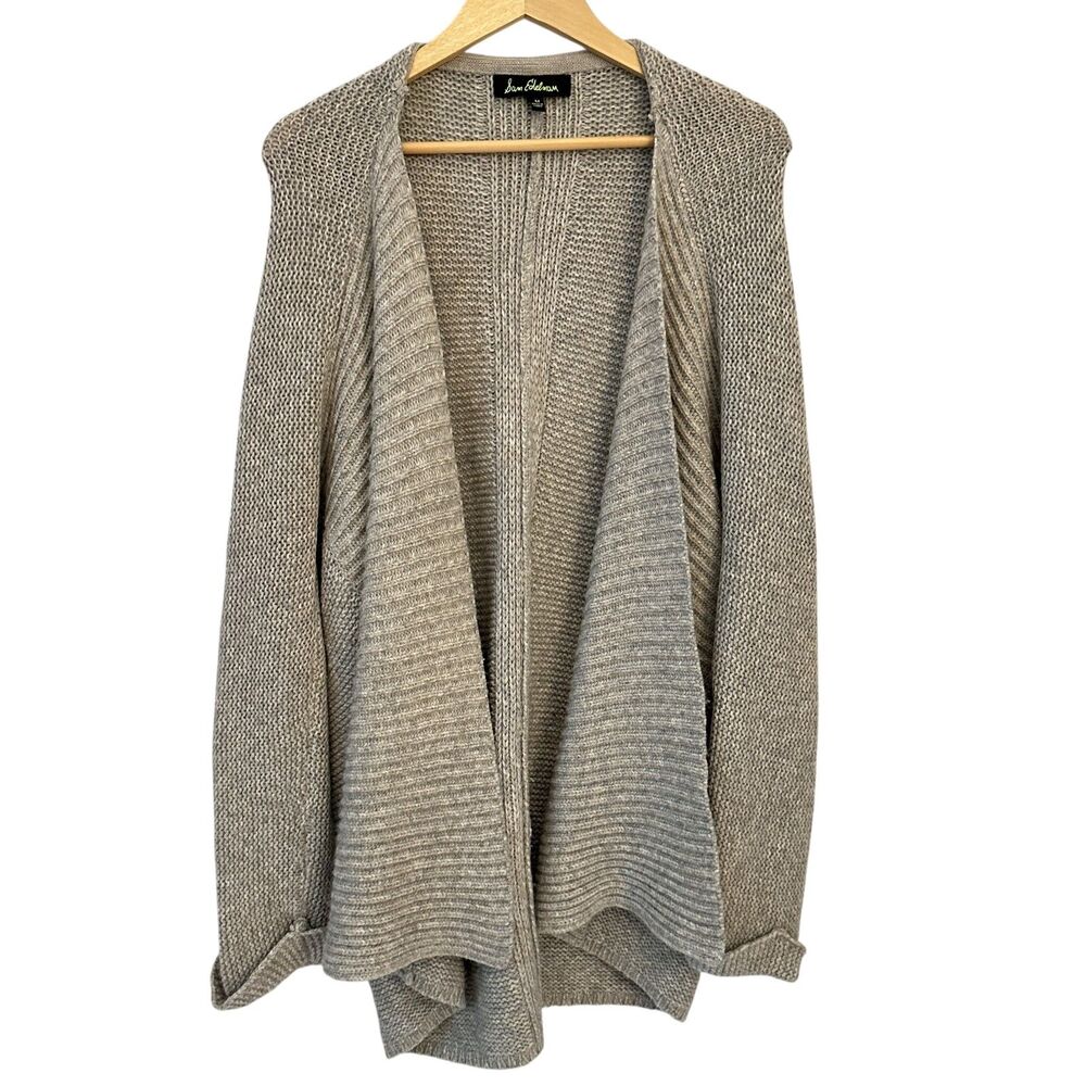 Sam Edelman Grey Open‎ Angora Wool Blend Waterfall Cardigan Size M
